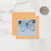 Butterfly-Karte Mitteilungskarte (Vorderseite/Rückseite Beispiel)