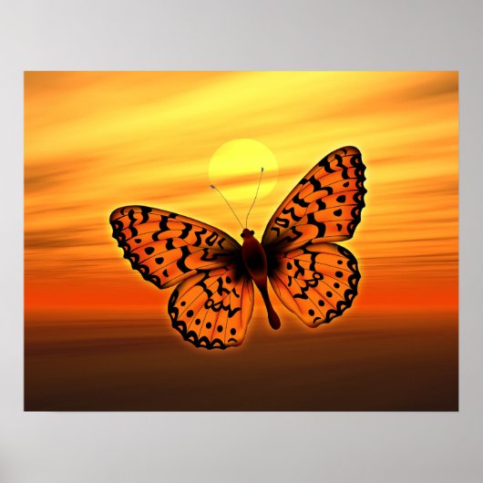 Butterfly-Karte Poster (Vorne)