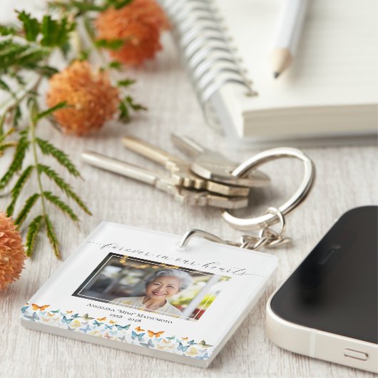 Butterfly Keepake Schlüsselanhänger - 2 Fotos (Vorderseite rechts)