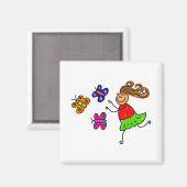 Butterfly Kid Magnet (Vorderseite/Rückseite)