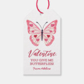 Butterfly Kids Valentinstag Geschenkanhänger (Vorderseite)