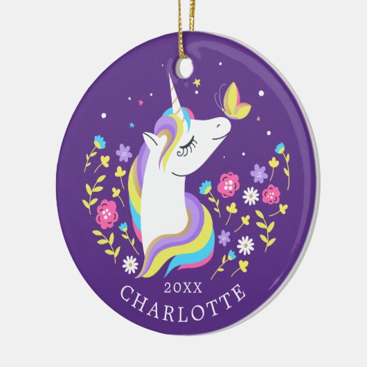 Butterfly Kiss Unicorn Weihnachtsschmuck (Links)