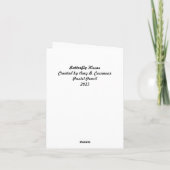 Butterfly Kisses 4"x5.6", gefaltet, notecard Dankeskarte (Rückseite)