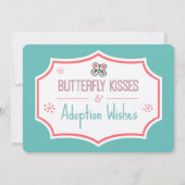 Butterfly Kisses & Adoption wünscht Adoption Dusch Einladung (Rückseite)
