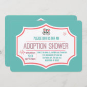 Butterfly Kisses & Adoption wünscht Adoption Dusch Einladung (Vorne/Hinten)
