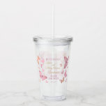 Butterfly Kisses and Baby Wish Girl Baby Shower Acryltrinkbecher<br><div class="desc">Sweetly pink,  mauve,  rot und gold "Butterfly Kisses and Baby Wishs" Mädchen Dusche Design mit Schmetterlingen in verschiedenen farblich abgestimmten Kombinationen auf einem Aquarell von hellrot und rosa. Composite Design von Holiday Hearts Designs.</div>