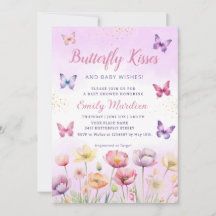 Butterfly Kisses and Baby Wish Girl Baby Shower