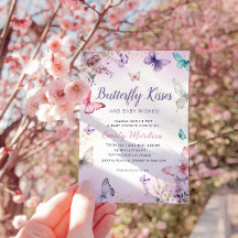 Butterfly Kisses and Baby Wish Girl Baby Shower