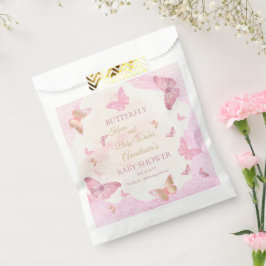 Butterfly Kisses and Baby Wish Girl Baby Shower Geschenktütchen