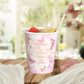 Butterfly Kisses and Baby Wish Girl Baby Shower Pappbecher
