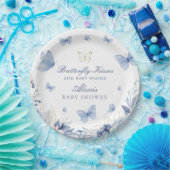 Butterfly Kisses and Baby wünscht Boy Baby Dusche Pappteller (Party)