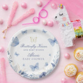 Butterfly Kisses and Baby wünscht Boy Baby Dusche Pappteller (Party)