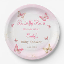Butterfly Kisses and Baby wünscht Pink Baby Dusche