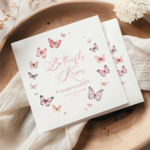 Butterfly Kisses and Baby wünscht Pink Baby Dusche