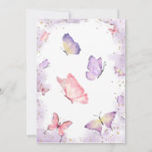 Butterfly Kisses and Birthday wünscht Einladung (Rückseite)