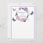 Butterfly Kisses Baby Dusche Einladung anpassen (Rückseite)