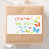 Butterfly Kisses Baby Dusche Wasserflaschen Labels (Insitu)