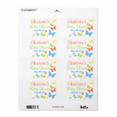 Butterfly Kisses Baby Dusche Wasserflaschen Labels (Vorne)