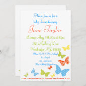 Butterfly Kisses Baby Shower Einladungen (Vorne/Hinten)