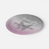 Butterfly Kisses Baby Shower Pappteller (Schrägansicht)