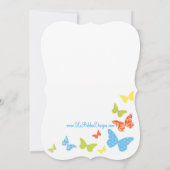 Butterfly Kisses Baby Sip & See Einladung (Rückseite)