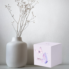 Butterfly Kisses & Baby Wish Dusche | Lila Geschenkschachtel
