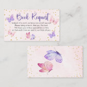 BUTTERFLY KISSES & BABY WISHES Buchanfrage Begleitkarte (Vorne/Hinten)