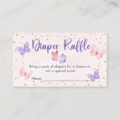 BUTTERFLY KISSES & BABY WISHES Diaper Raffle Begleitkarte (Vorderseite)