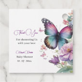 Butterfly Kisses & Baby Wünsche Geschenkanhänger (Rückseite)