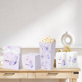 Butterfly Kisses & Baby Wünsche | Lila Popcorn Geschenkschachtel