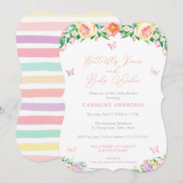 Butterfly Kisses & Baby wünscht Summer Baby Dusche Einladung
