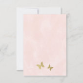 Butterfly Kisses Babydusche Buchanforderung Beilag Einladung (Rückseite)