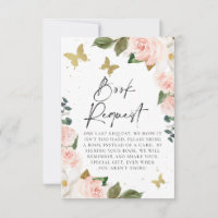 Butterfly Kisses Babydusche Buchanforderung Beilag