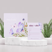Butterfly Kisses + Babywünsche | Lila Schmetterlin Gästebuch