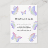 Butterfly Kisses Benutzerdefinierter Text Begleitkarte (Vorderseite)