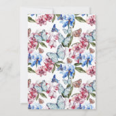 Butterfly Kisses Birthday Party Einladung (Rückseite)