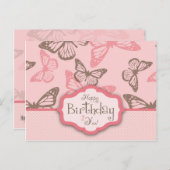 Butterfly Kisses Birthday Postcard II Postkarte (Vorne/Hinten)