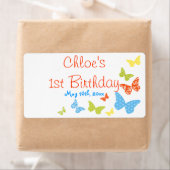 Butterfly Kisses Birthday Water Flasche Labels (Insitu)