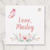 Butterfly Kisses & Birthday Wünsche Vielen Dank Geschenkanhänger (Rückseite)