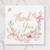 Butterfly Kisses & Birthday Wünsche Vielen Dank Geschenkanhänger (Vorderseite)