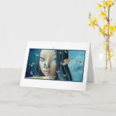 Butterfly Kisses Blank Card Karte (Gelbe Blume)