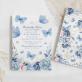 Butterfly Kisses Boy Baby Shower Einladung