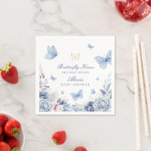 Butterfly Kisses Boy Baby Shower Serviette (Beispiel)