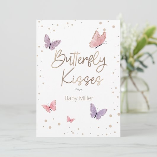 Butterfly Kisses Danke (Stehend Vorderseite)