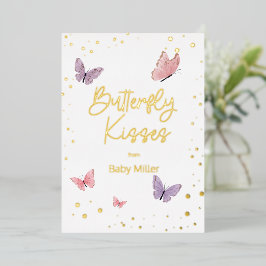 Butterfly Kisses Danke Folieneinladung
