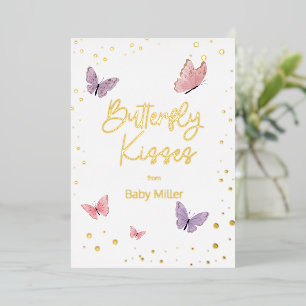 Butterfly Kisses Danke Folieneinladung