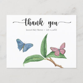 Butterfly Kisses Danke Postkarte