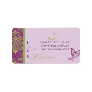 Butterfly Kisses Flirt Address Label B Adressaufkleber