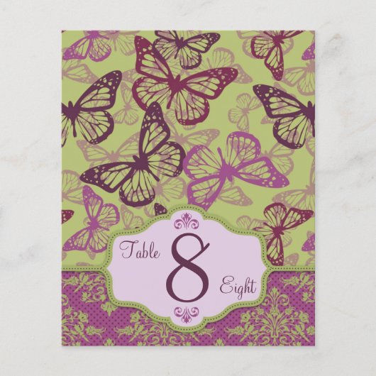 Butterfly Kisses Flirt Table Card B2 (Vorderseite)