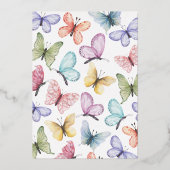 Butterfly Kisses Folieneinladung (Rückseite)